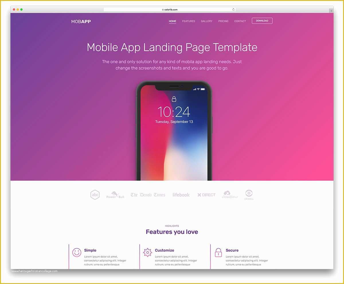 Landing Page Templates Free Download In HTML Of 64 Free HTML Website Templates 2019 Colorlib