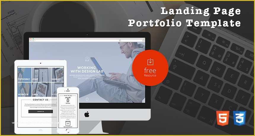 Landing Page Templates Free Download In HTML Of Free Landing Page Portfolio Template