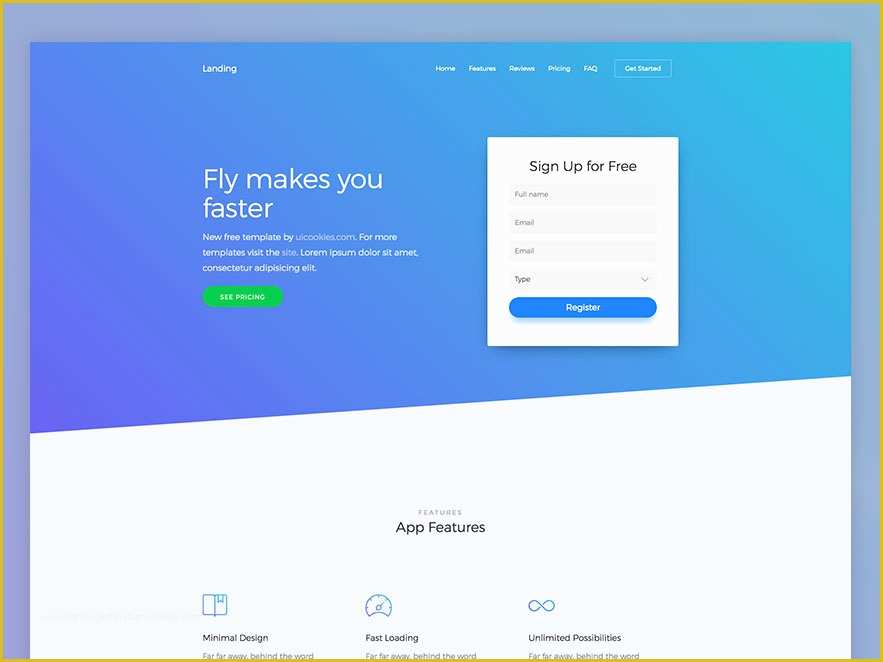 Landing Page Templates Free Download In HTML Of Landing – Free Epage Bootstrap 4 Template Uicookies