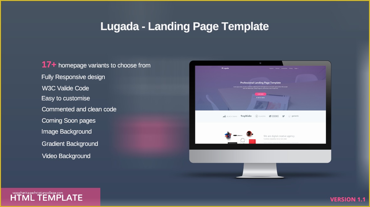 Landing Page Templates Free Download In HTML Of Lugada HTML5 Landing Page Template themes &amp; Templates