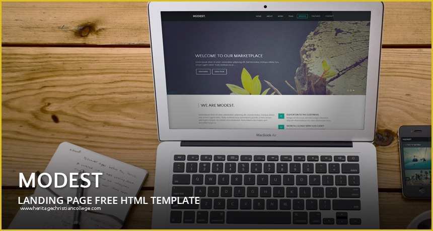 Landing Page Templates Free Download In HTML Of Modest – Landing Page Free HTML Template