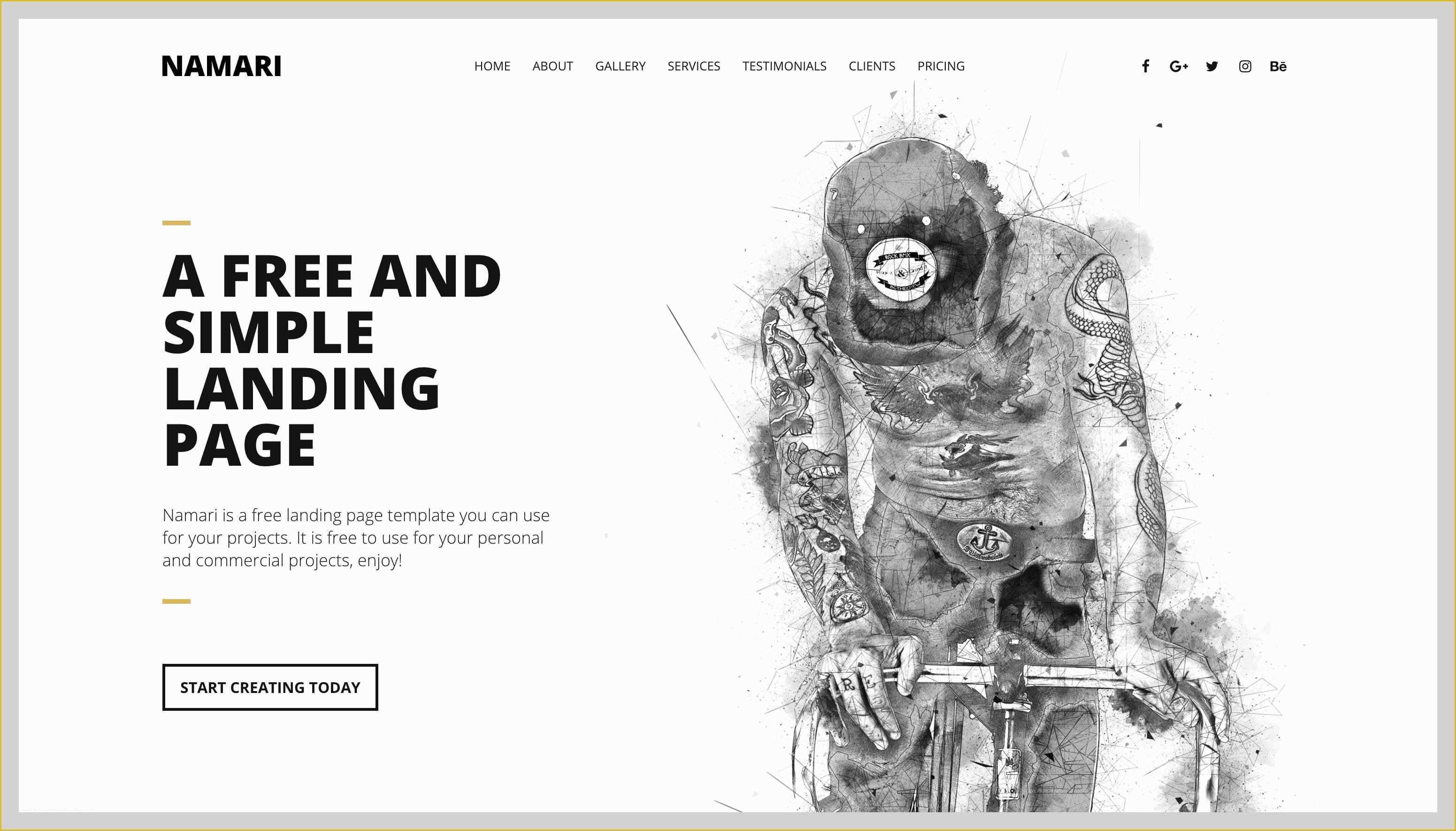 Landing Page Templates Free Download In HTML Of Namari Free E Page Template Download and Review