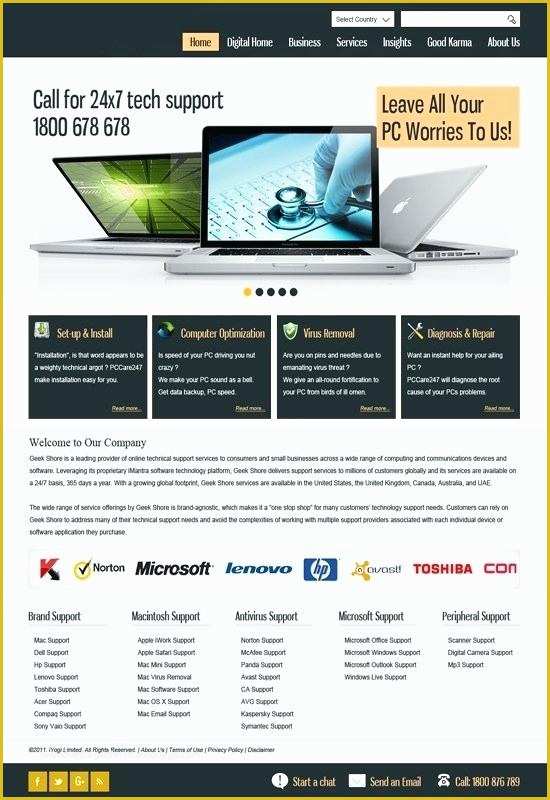 Laptop Website Templates Free Download Of Free Elegant Business Template Puter Service Website