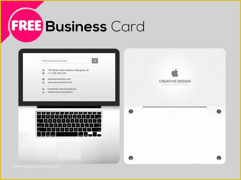 Laptop Website Templates Free Download Of Free Psd Laptop Business Card Template Free Psd