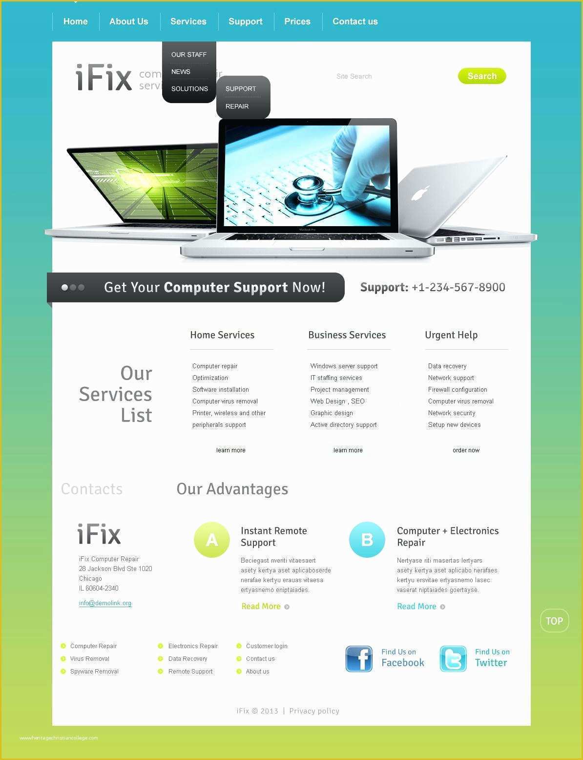 Laptop Website Templates Free Download Of Free Puter Repair Website Templates Giveaway 3 Stunning