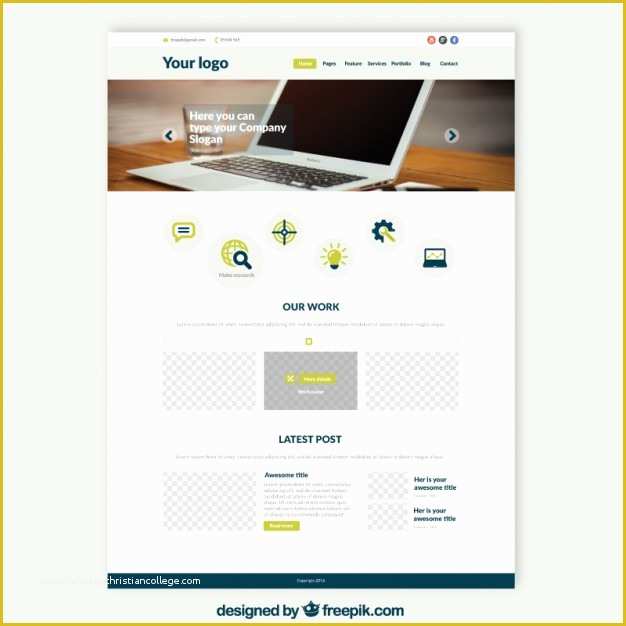 Laptop Website Templates Free Download Of Laptop Website Template Vector