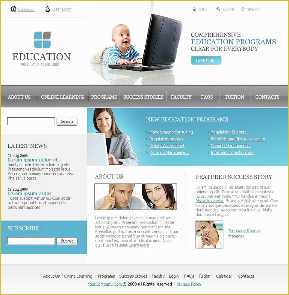 Laptop Website Templates Free Download Of Puter Based Learning Website Template Web Design