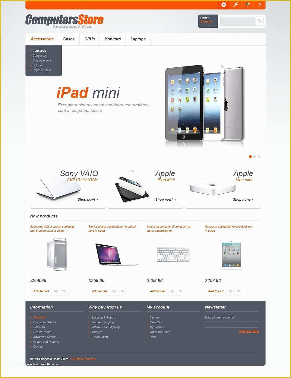 Laptop Website Templates Free Download Of Puters Store Magento theme Web Design Templates