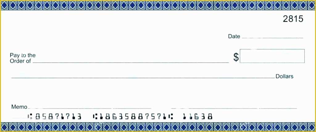 Large Fake Check Template Free Of Big Cheque Template Blank Check Templates for Excel Check