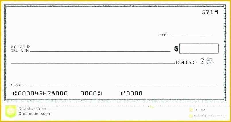 Large Fake Check Template Free Of Big Cheque Template Book Antique Blank Checks Big