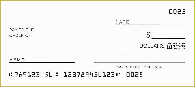 Large Fake Check Template Free Of Blank Check Template Blank Check Free