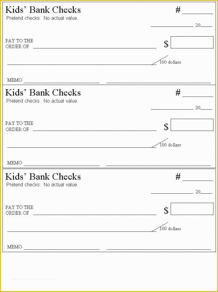 Large Fake Check Template Free Of Printable Fake Checks Blank Big Check Template Free Vector