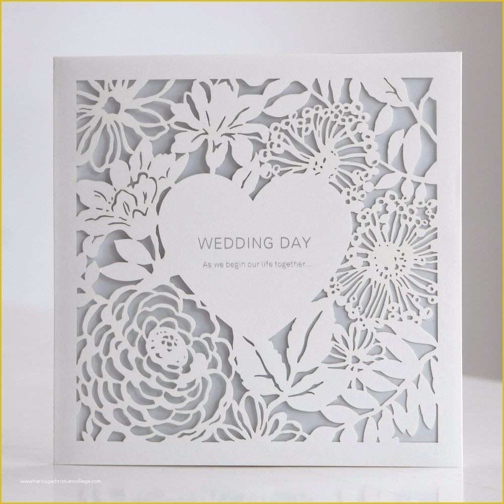 Laser Cut Templates Free Of Custom White Laser Cut Floral Wedding Invitations Cards