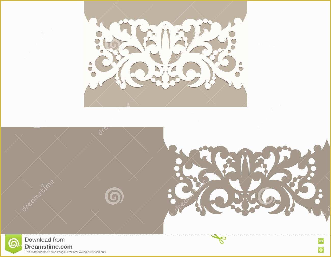 Laser Cut Templates Free Of Laser Cut Envelope Template for Invitation Wedding Card