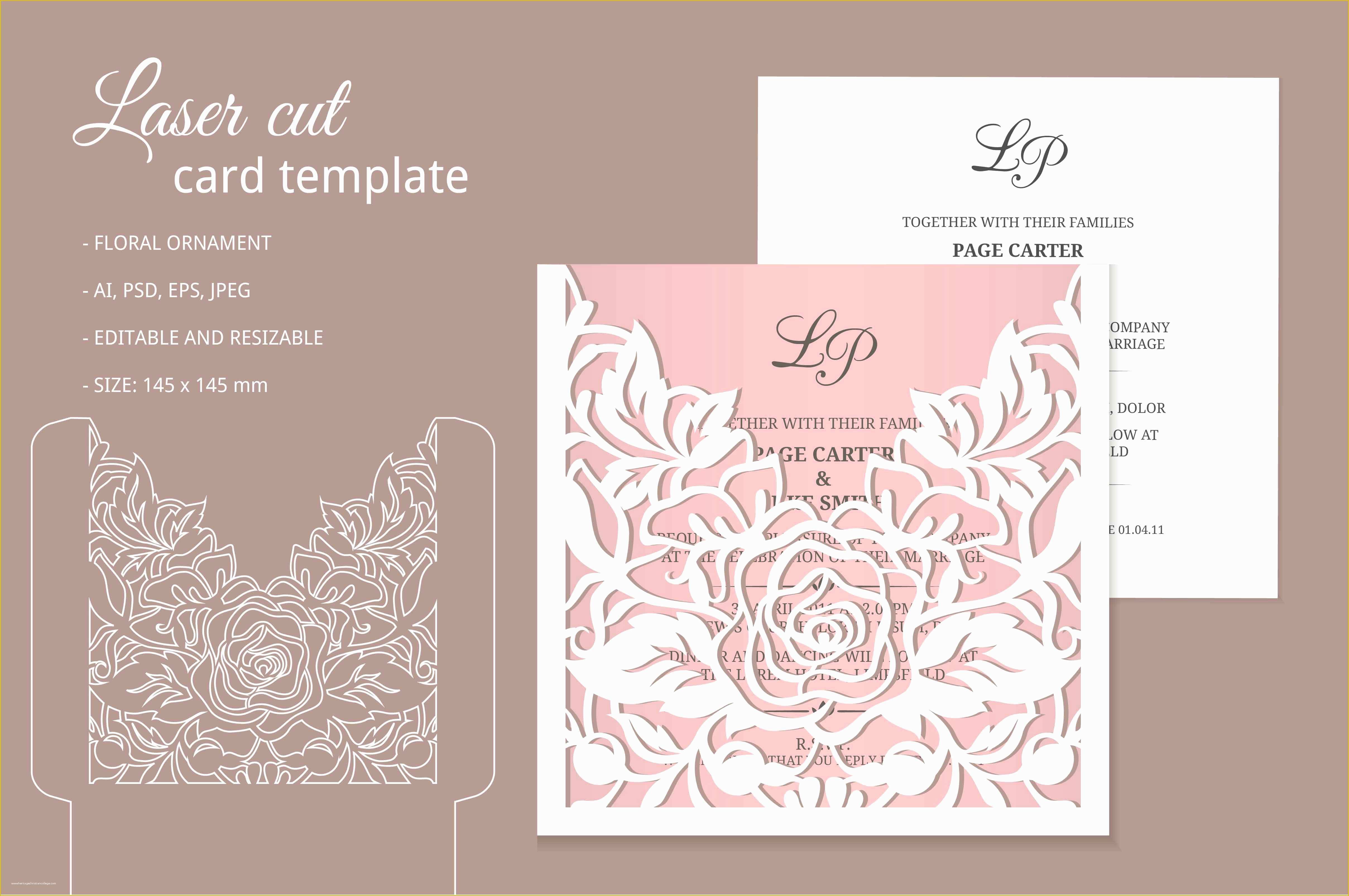 Laser Cut Templates Free Of Laser Cut Invitation Template Card Templates Creative