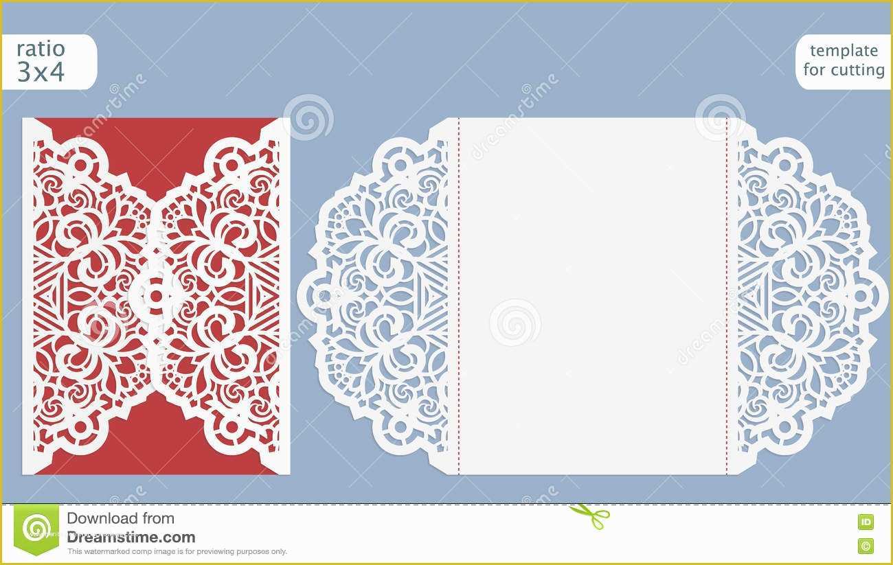 Laser Cut Templates Free Of Laser Cut Wedding Invitation Card Template Cut Out the