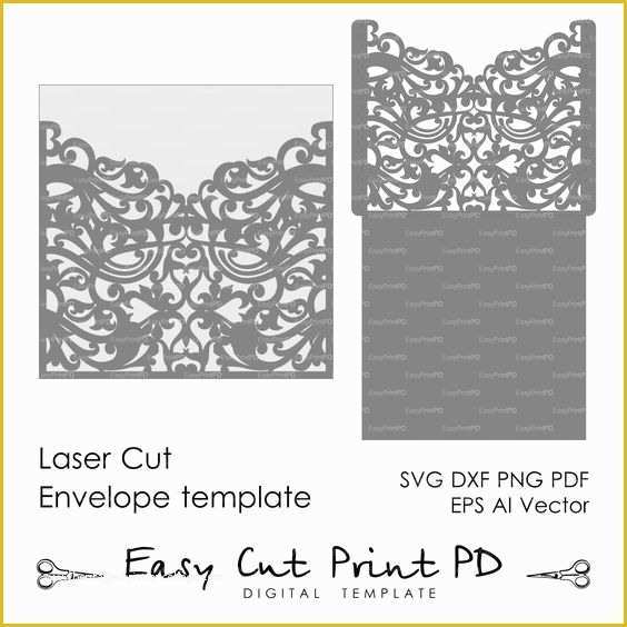Laser Cut Templates Free Of Scroll Wedding Envelope Pattern Template Swirl Cutting