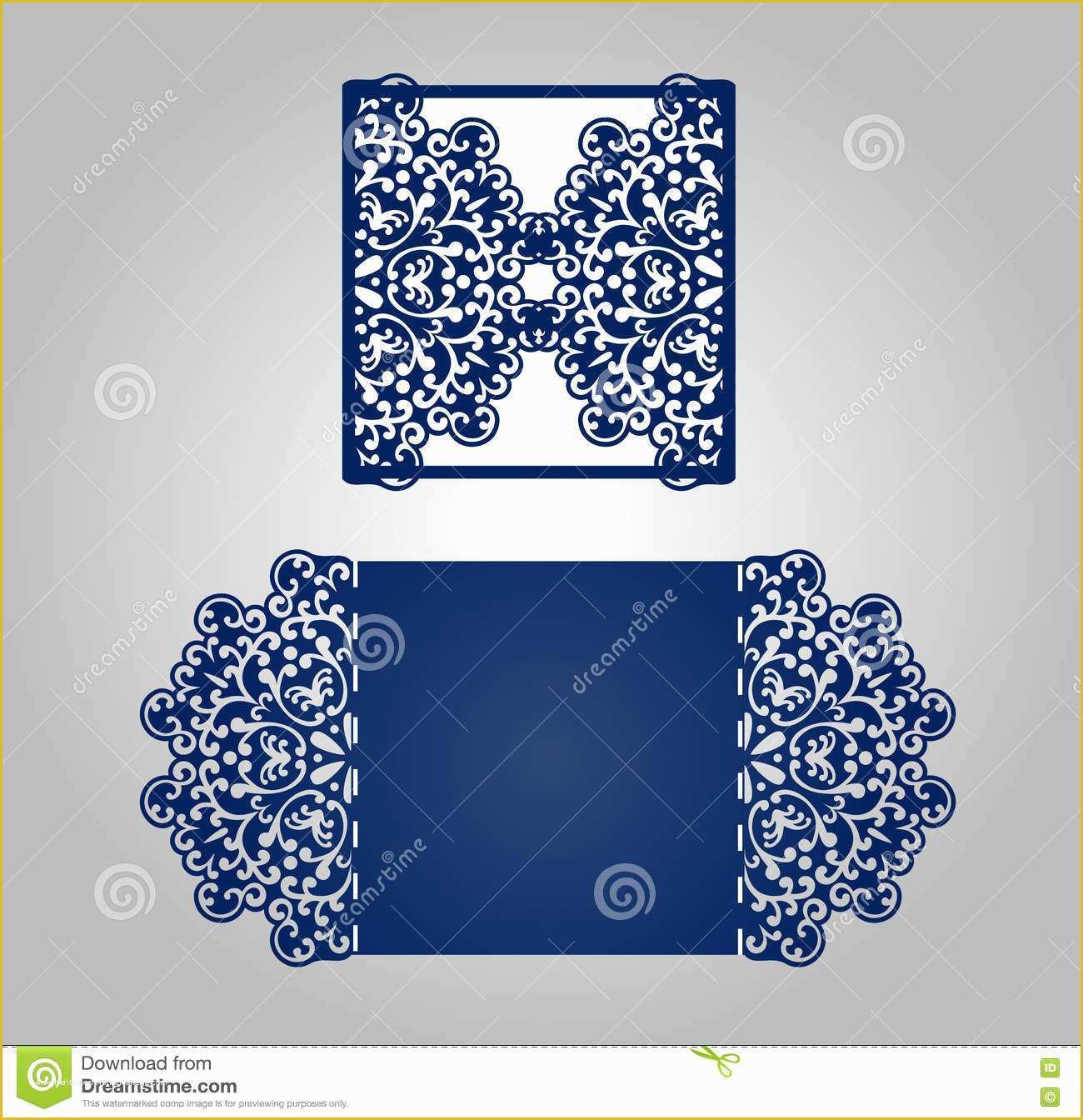 Laser Cut Templates Free Of Square Laser Cut Invitation Template Stock Vector Image