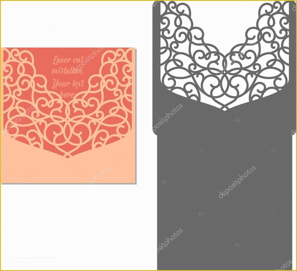 Laser Cut Wedding Invitation Templates Free Of Laser Cut Envelope Template for Invitation Wedding Card