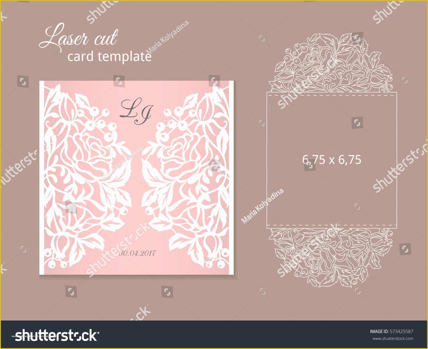 Laser Cut Wedding Invitation Templates Free Of Laser Cut Invitation Card Template Wedding Stock