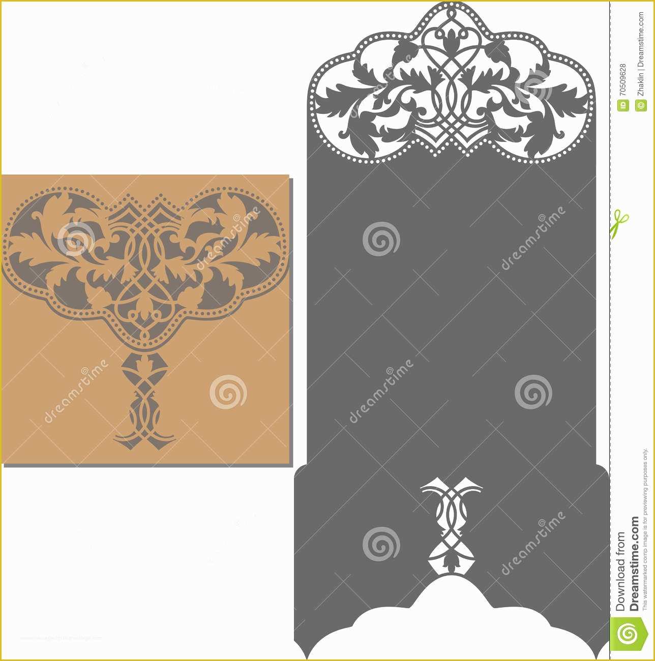 Laser Cut Wedding Invitation Templates Free Of Laser Cut Pattern for Invitation Card for Wedding Stock