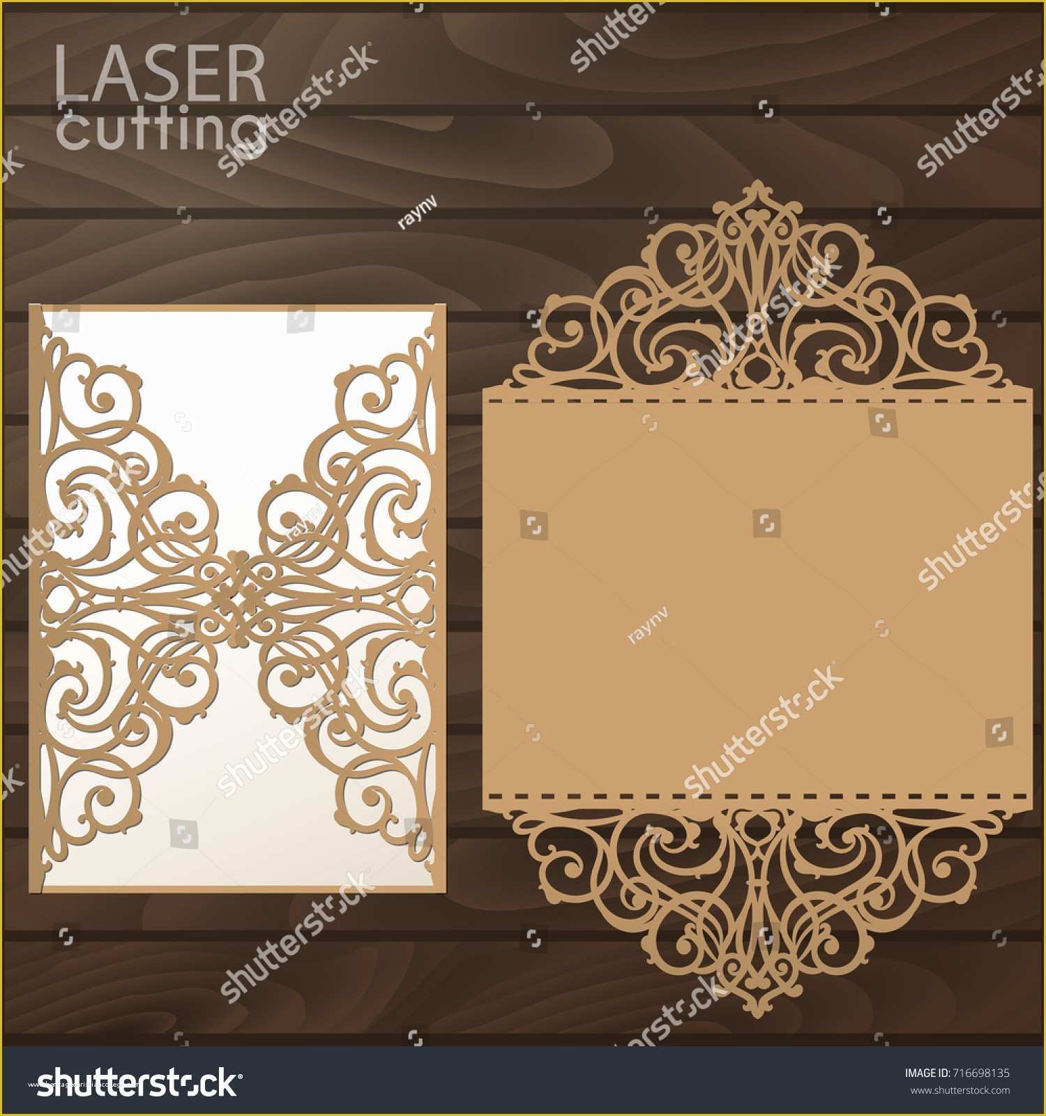 Laser Cut Wedding Invitation Templates Free Of Laser Cut Wedding Invitation Card Template Stock Vector