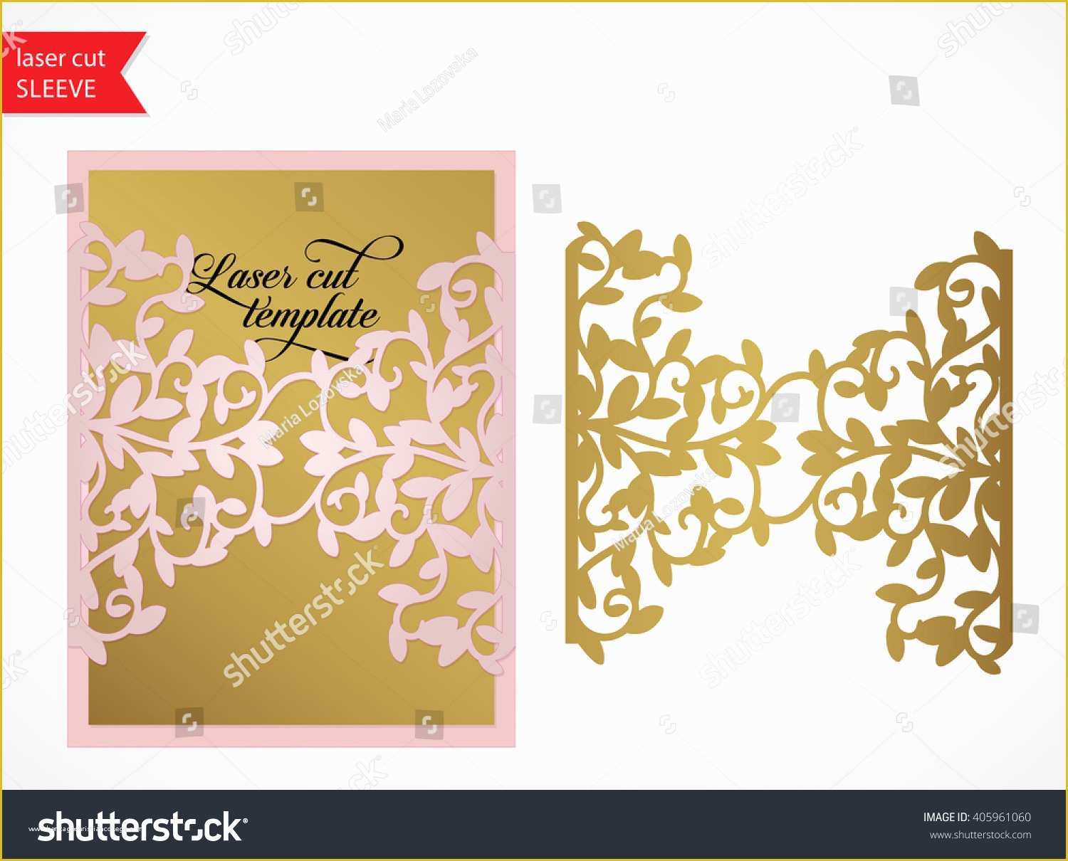 Laser Cut Wedding Invitation Templates Free Of Laser Cut Wedding Invitation Template Die Stock Vector