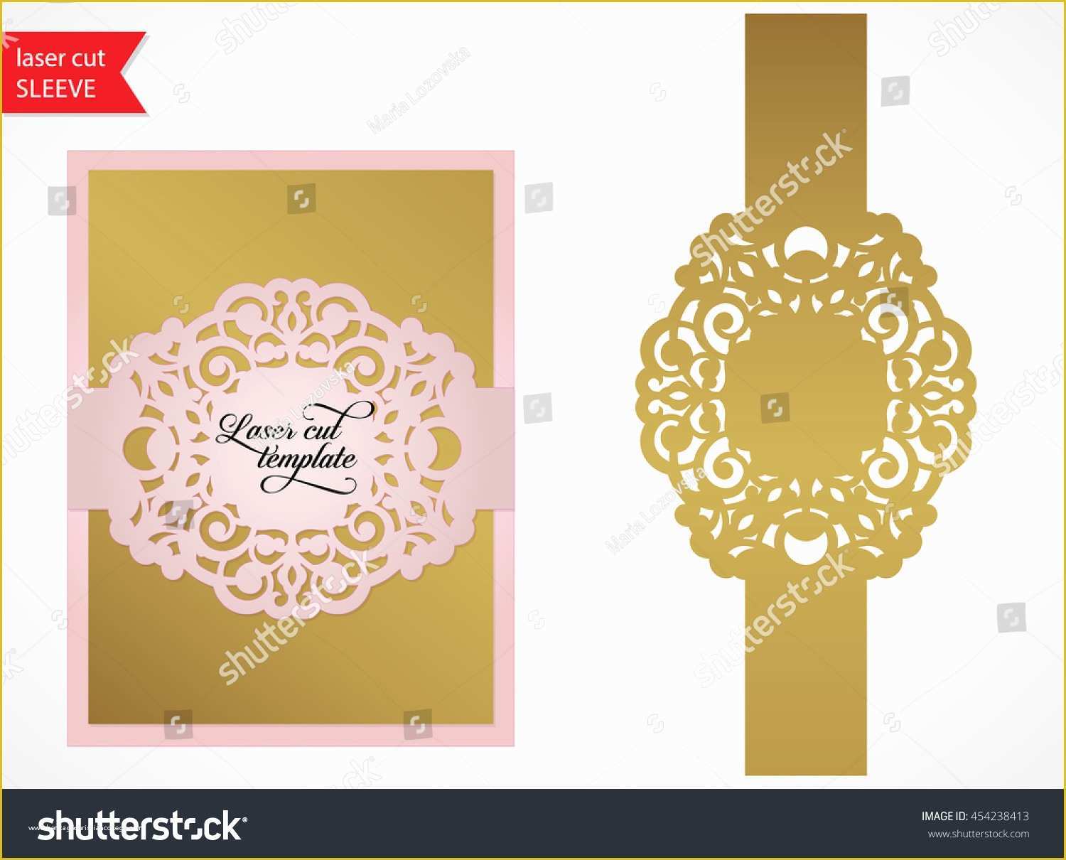 Laser Cut Wedding Invitation Templates Free Of Laser Cut Wedding Invitation Template Silhouette Stock