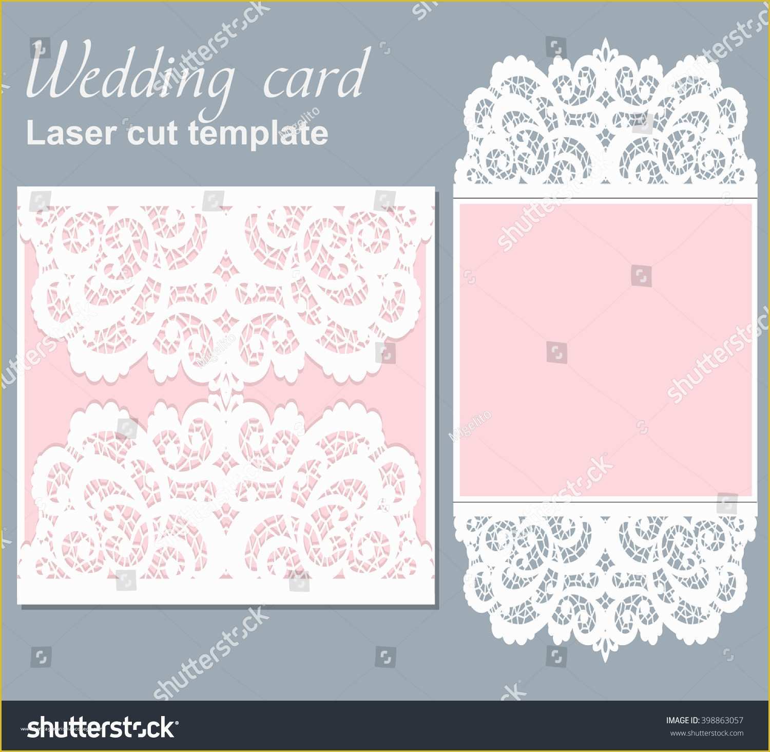 Laser Cut Wedding Invitation Templates Free Of Vector Die Laser Cut Wedding Card Stock Vector