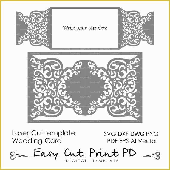 Laser Cut Wedding Invitation Templates Free Of Wedding Invitation Pattern Card Template Shutters Gates Doors