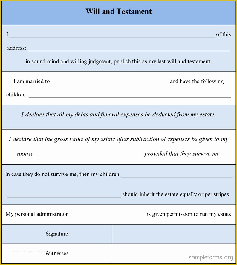 Last Will &amp;amp; Testament Free Template Of What S the Problem with Blank Will forms the U K Legal