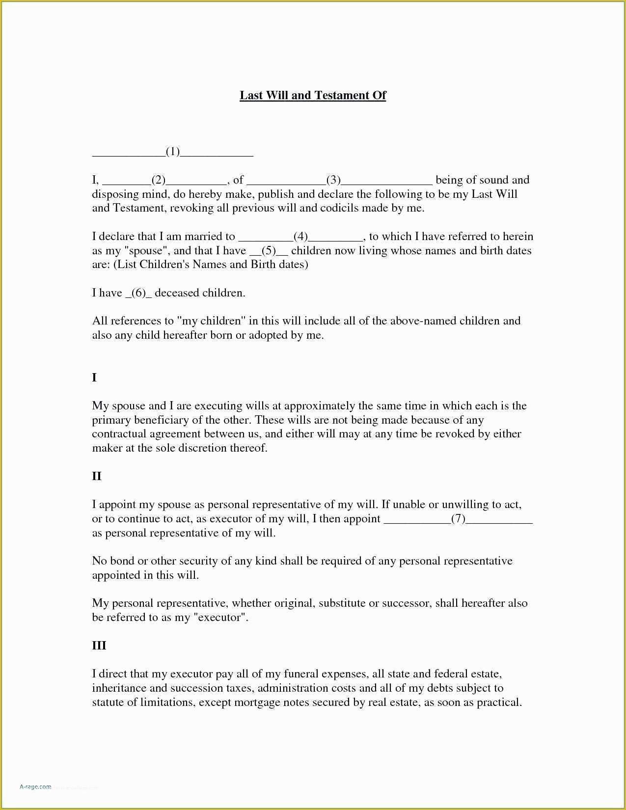 Last Will And Testament Arizona Template Free Of 2018 Living Will Form 