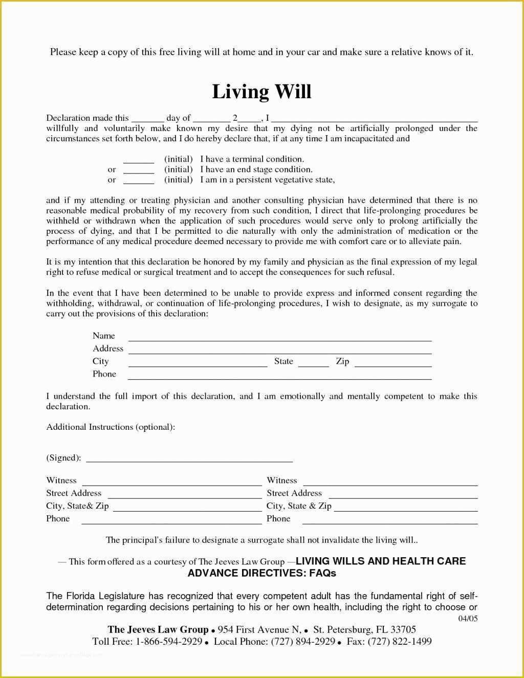Last Will And Testament Arizona Template Free