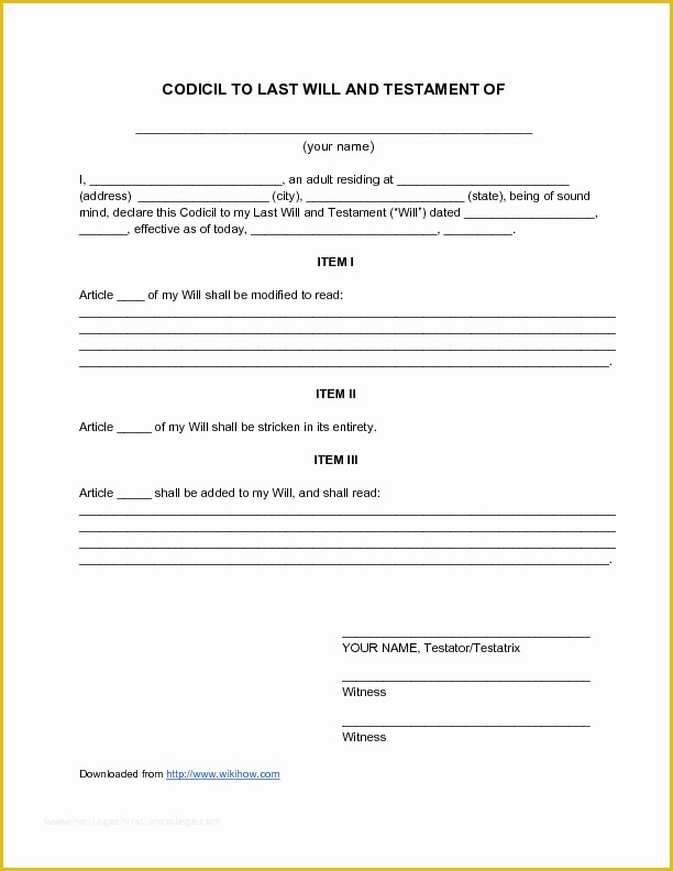 Last Will and Testament Arizona Template Free Of Last Will and Testament Sample Free Printable Documents