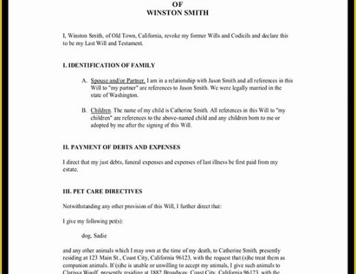 Last Will and Testament Arizona Template Free Of Same Estate Planning Lgbt Will