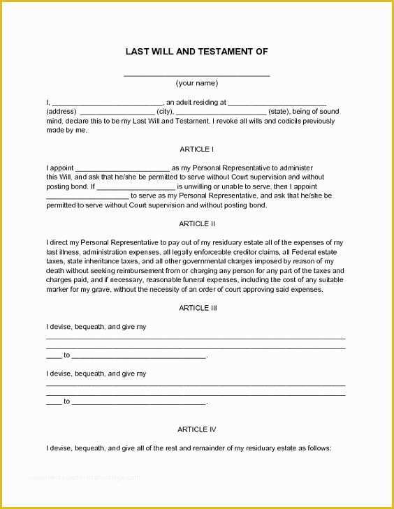 Last Will and Testament Arizona Template Free Of 2018 Living Will form