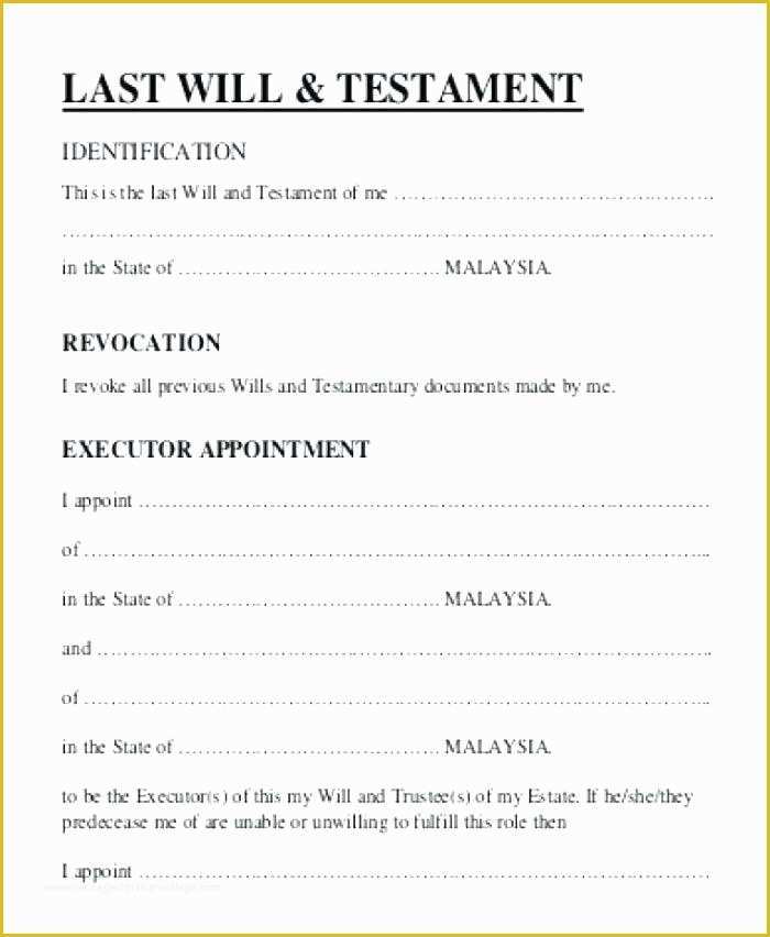 Last Will and Testament Australia Template Free Of Free Last Will and Testament Template Word Entertaining