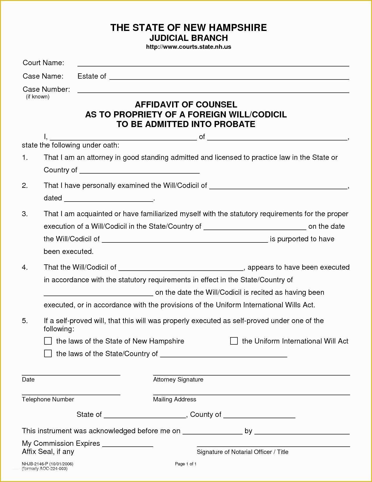 Free Printable Last Will And Testament Blank Forms Colorado