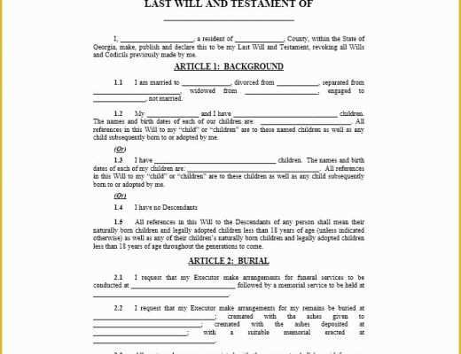 Last Will and Testament Free Template Of 39 Last Will and Testament forms &amp; Templates Template Lab