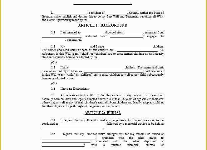 Last Will and Testament Free Template Of 39 Last Will and Testament forms &amp; Templates Template Lab