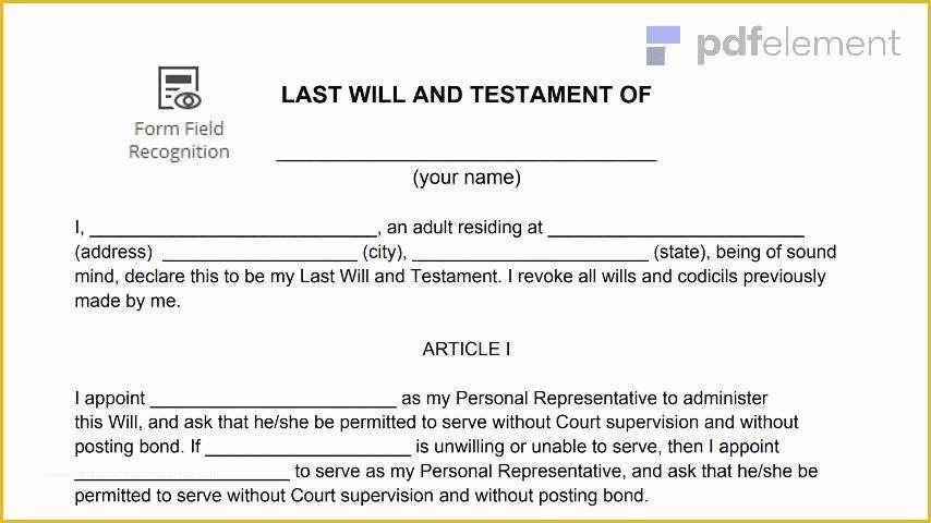 Last Will and Testament Free Template Tennessee Of Free Last Will and Testament Template Alabama Template