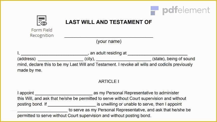 Last Will and Testament Free Template Tennessee Of Free Last Will and Testament Template Alabama Template