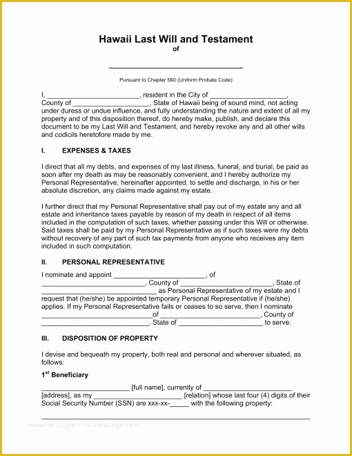 Last Will and Testament Free Template Tennessee Of Last Will and Testament form Florida Tennessee Impression