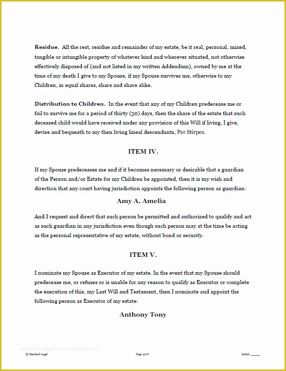 Last Will and Testament Free Template Tennessee Of Will and Testament Pdf Last Will and Testament Template