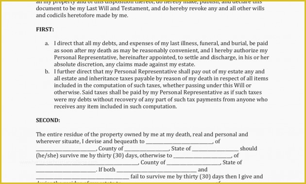 Last Will and Testament Free Template Washington State Of 12 Washington State Will form that Had Gone