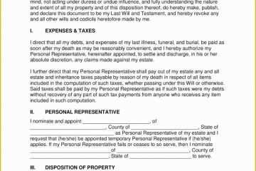 45 Last Will and Testament Free Template Washington State ...