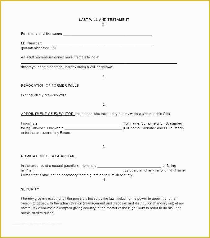 Last Will and Testament Free Template Washington State Of Will and Testament Template Free Will and Testament