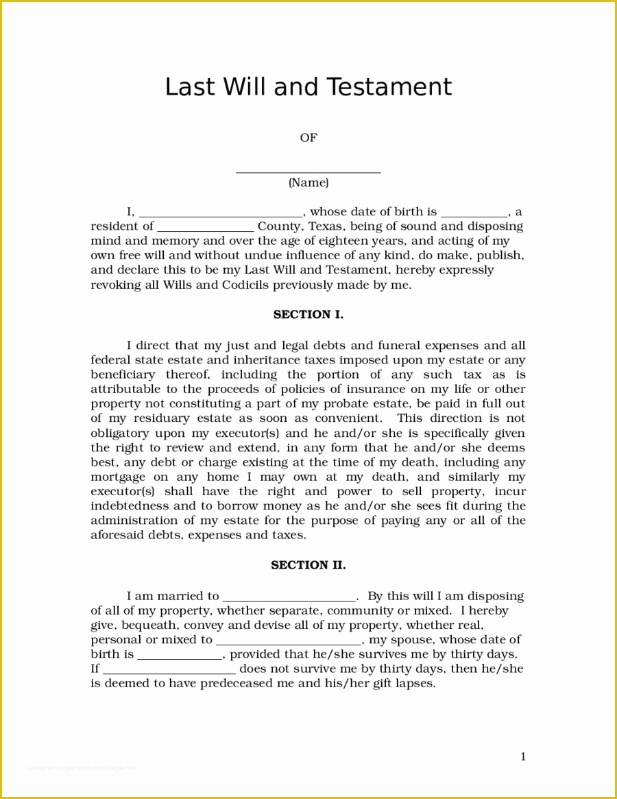 texas-last-will-and-testament-free-template