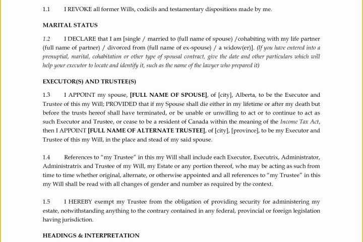 Last Will and Testament Texas Free Template Of Best S Of Will and Testament Sample Sections Sample