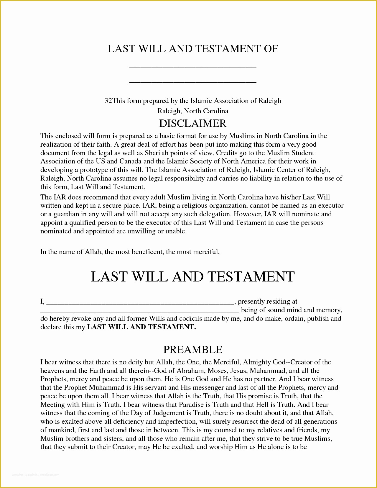 Last Will and Testament Texas Free Template Of form Last Will and Testament form